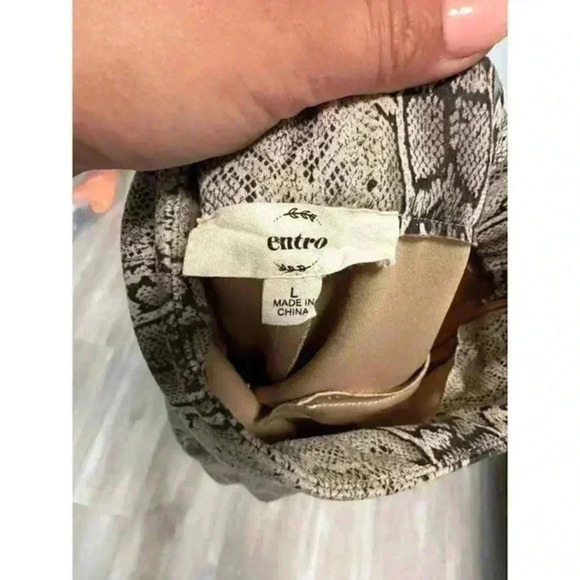 Brown snakeskin shorts / skirts size‎ L - Picture 5 of 5